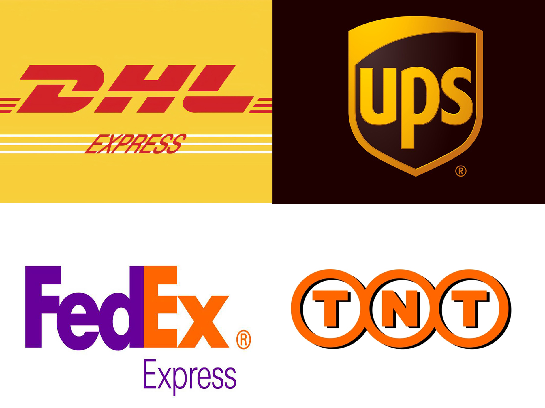 DHL,UPS,FEdex,TNT
